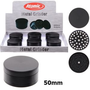 Grinder Atomic in Metallo 50mm 3 parti