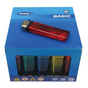 Accendino Atomic basic trasparente 50 p.zzi