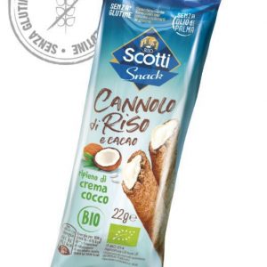 RISO SCOTTI CANNOLO DI RISO CACAO E COCCO 30pz 22gr