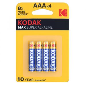 BATTERIE KODAK MAX AAA MINISTILO 1.5v 4x 1pz MAX ALKALINE