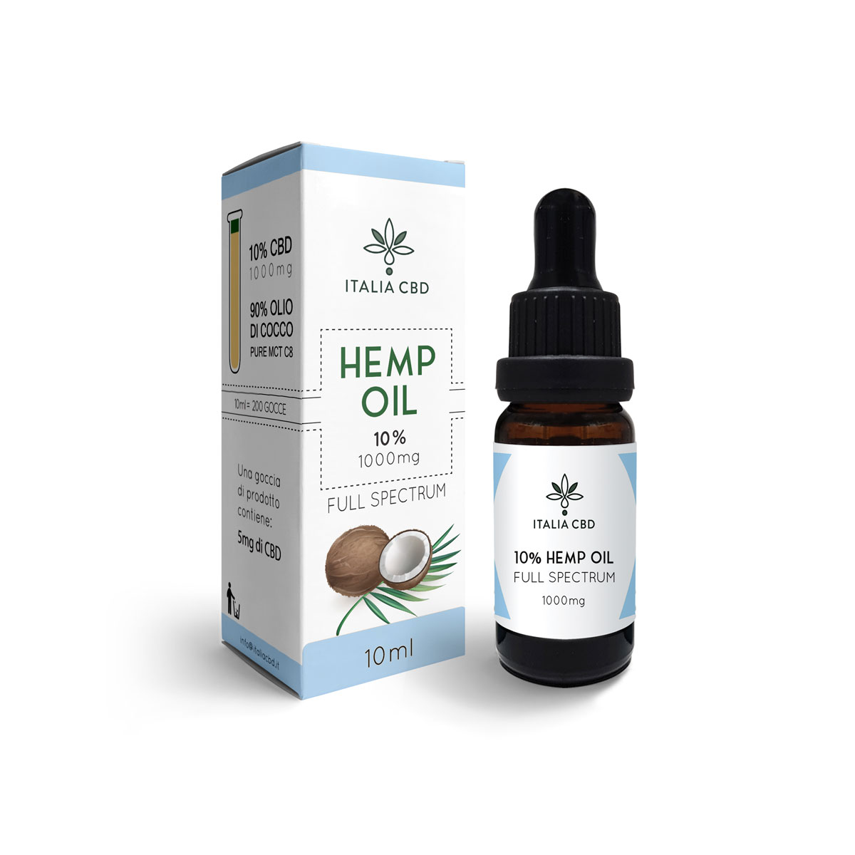 ITALIA CBD OIL COCCO 10% FULL SPECTRUM - 10ml