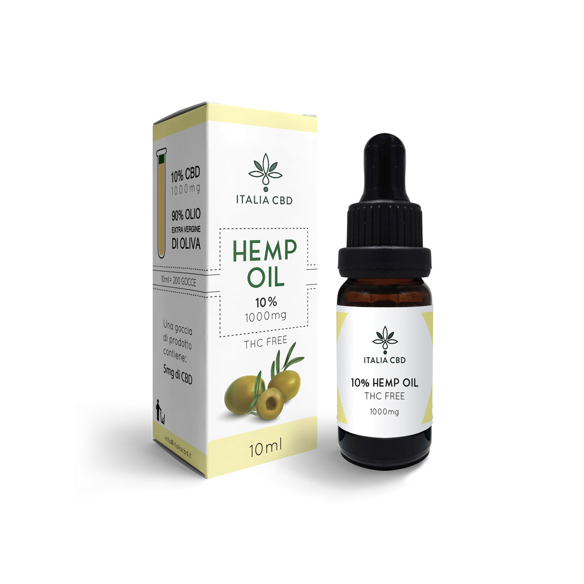 ITALIA CBD OIL OLIVA 20% THC FREE - 10ml